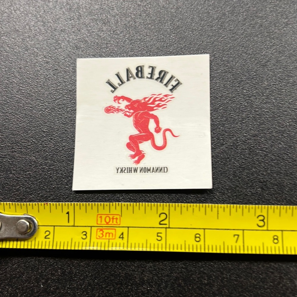 New Temporary fireball tattoo